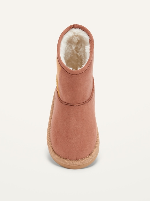 View large product image 2 of 4. Sherpa-Lined Faux-Suede Boots for Toddler Girls