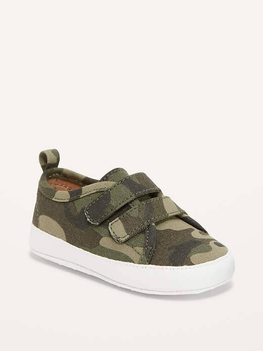 View large product image 1 of 4. Unisex Double-Strap Camo Sneakers for Baby
