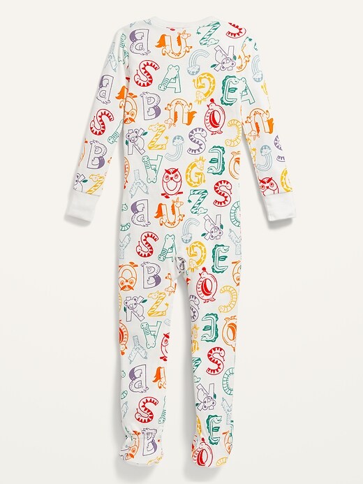 View large product image 2 of 2. Unisex 2-Way-Zip Footie Pajama One-Piece for Toddler