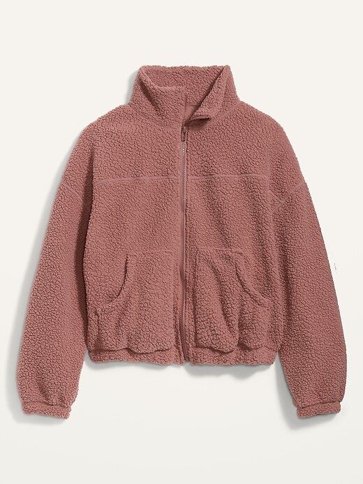 Image number 4 showing, Slouchy Sherpa Zip Jacket