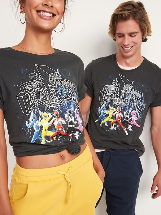 View large product image 1 of 1. Mighty Morphin Power Rangers&#153 Gender-Neutral Graphic T-Shirt for Adults