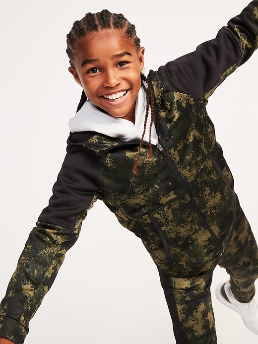 View large product image 1 of 3. Techie Fleece Zip Hoodie For Boys