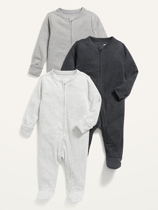 View large product image 1 of 1. Unisex 3-Pack Sleep & Play Footed One-Piece for Baby