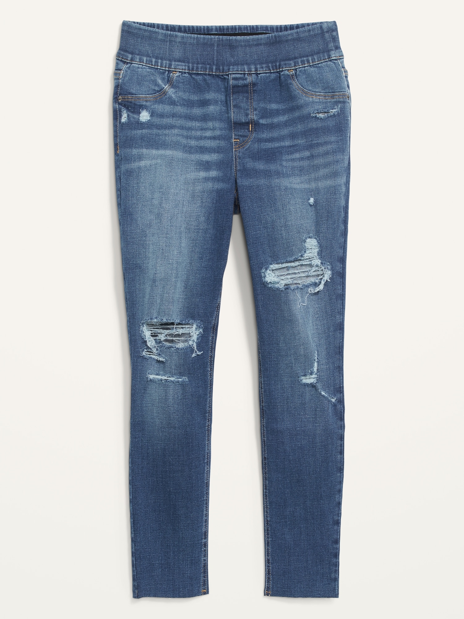 H&M Super Skinny Stretch High Waist Jeans Jeggings Elastic Waist