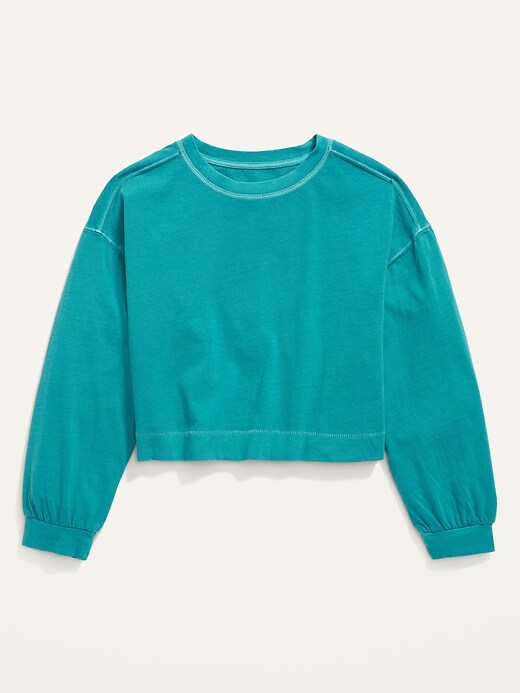 View large product image 1 of 1. Vintage Garment-Dyed Long-Sleeve T-Shirt for Girls