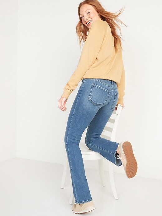 Image number 6 showing, Mid-Rise Medium-Wash Boot-Cut Jeans for Women