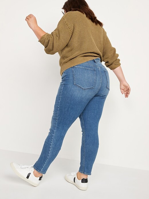 Image number 8 showing, High-Waisted Medium-Wash Super Skinny Jeans for Women