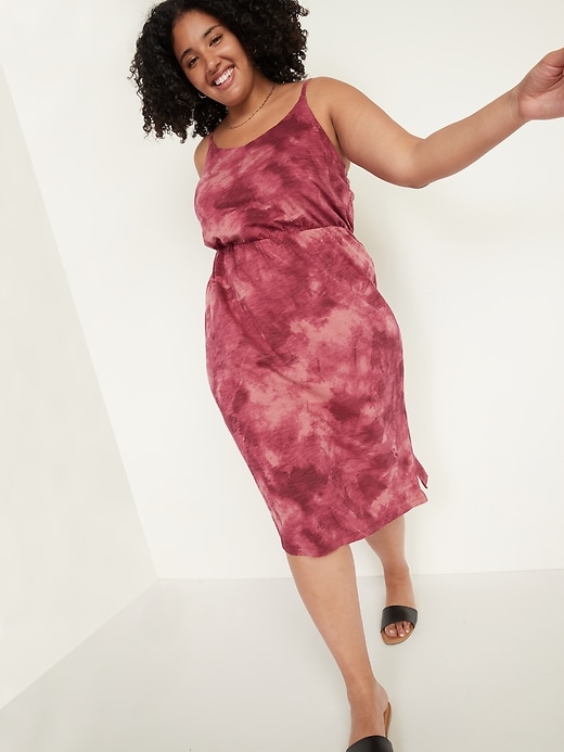 Old Navy - Waist-Defined Sleeveless Tie-Dye Plus-Size Cami Midi Dress
