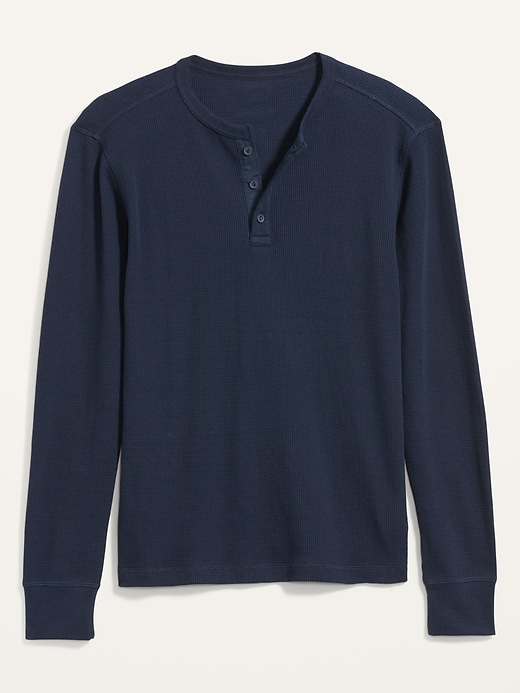 Old Navy - Thermal-Knit Long-Sleeve Henley T-Shirt for Men