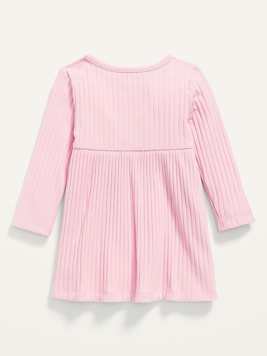 View large product image 2 of 2. Long-Sleeve Rib-Knit Dress for Baby