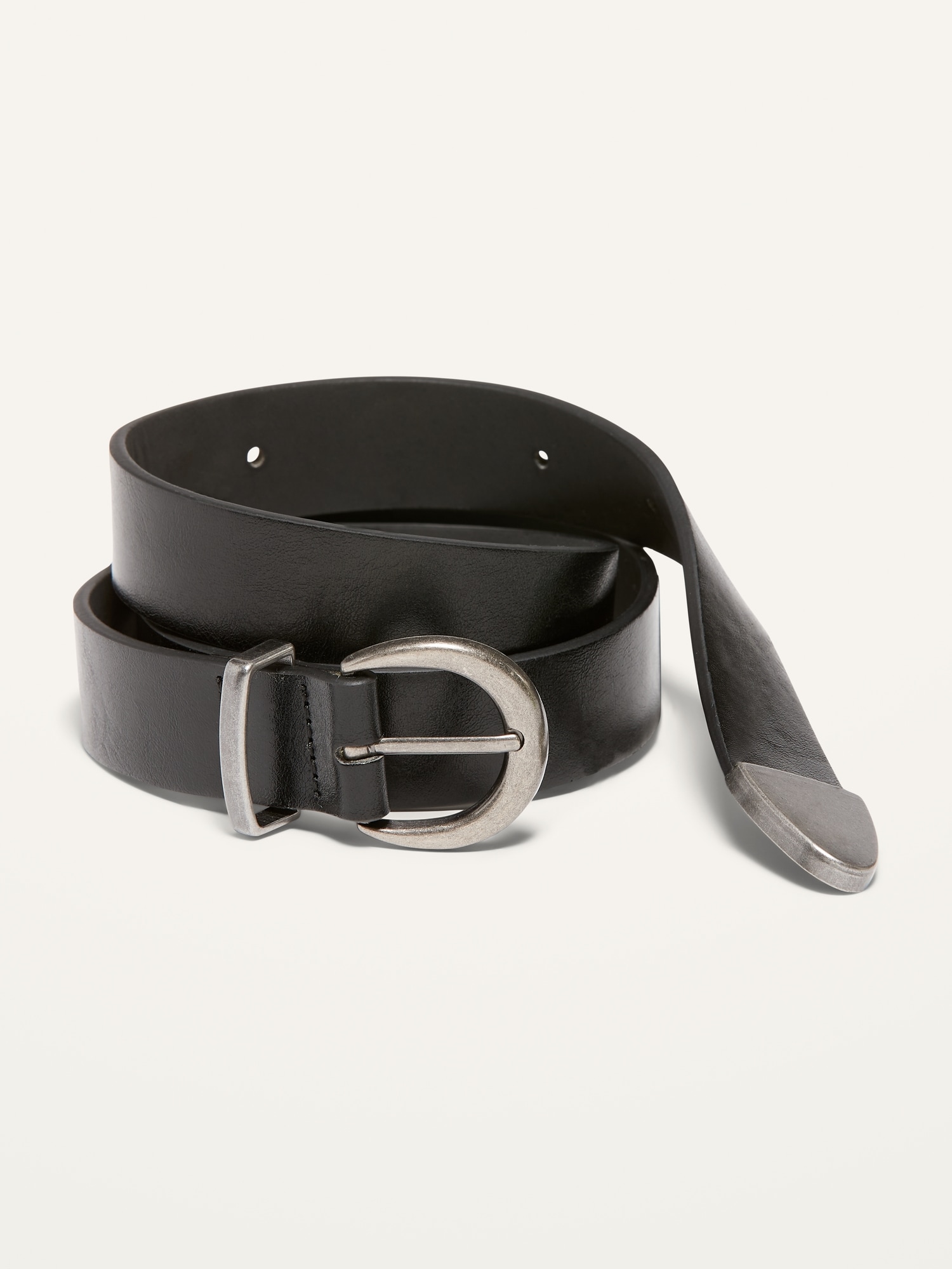 Old Navy Faux-Leather Western Belt For Women (1-Inch) black. 1