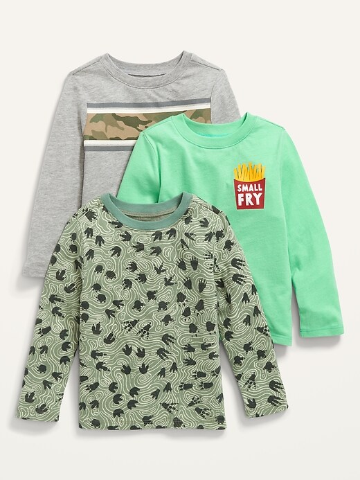 Old Navy Unisex Long-Sleeve T-Shirt 3-Pack for Toddler. 1