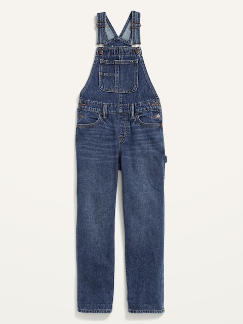 Loose Non-Stretch Jean Overalls For Boys