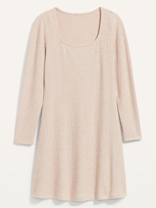 Image number 4 showing, Fit & Flare Rib-Knit Long-Sleeve Mini Dress for Women