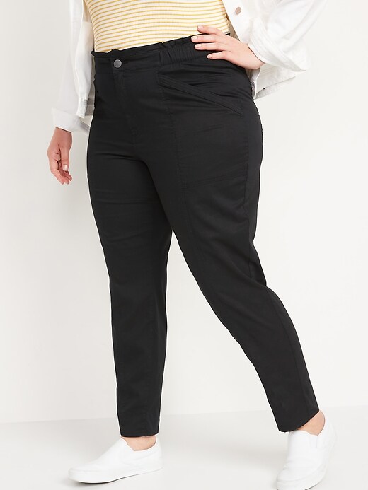 Image number 7 showing, High-Waisted Garment-Dyed Utility Pants for Women