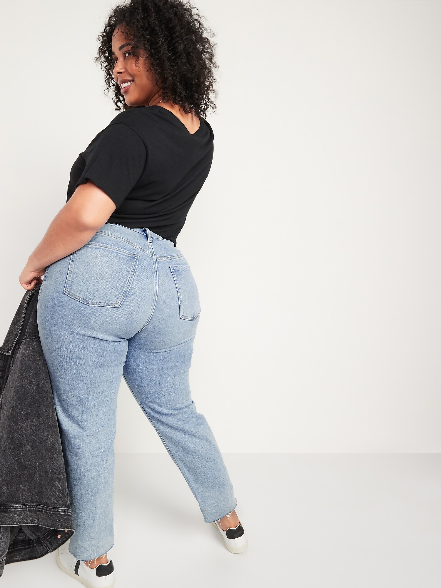 old navy raw hem jeans