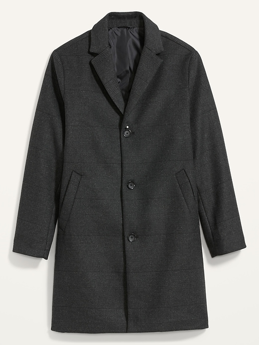 Image number 4 showing, Oversized Soft-Brushed Patterned Topcoat