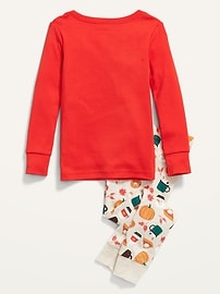 View large product image 3 of 3. Unisex Matching Thanksgiving Snug-Fit Pajama Set for Toddler & Baby