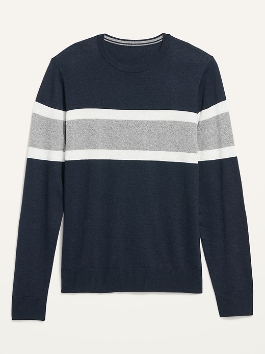 Chest-Stripe Crew-Neck Sweater | Old Navy