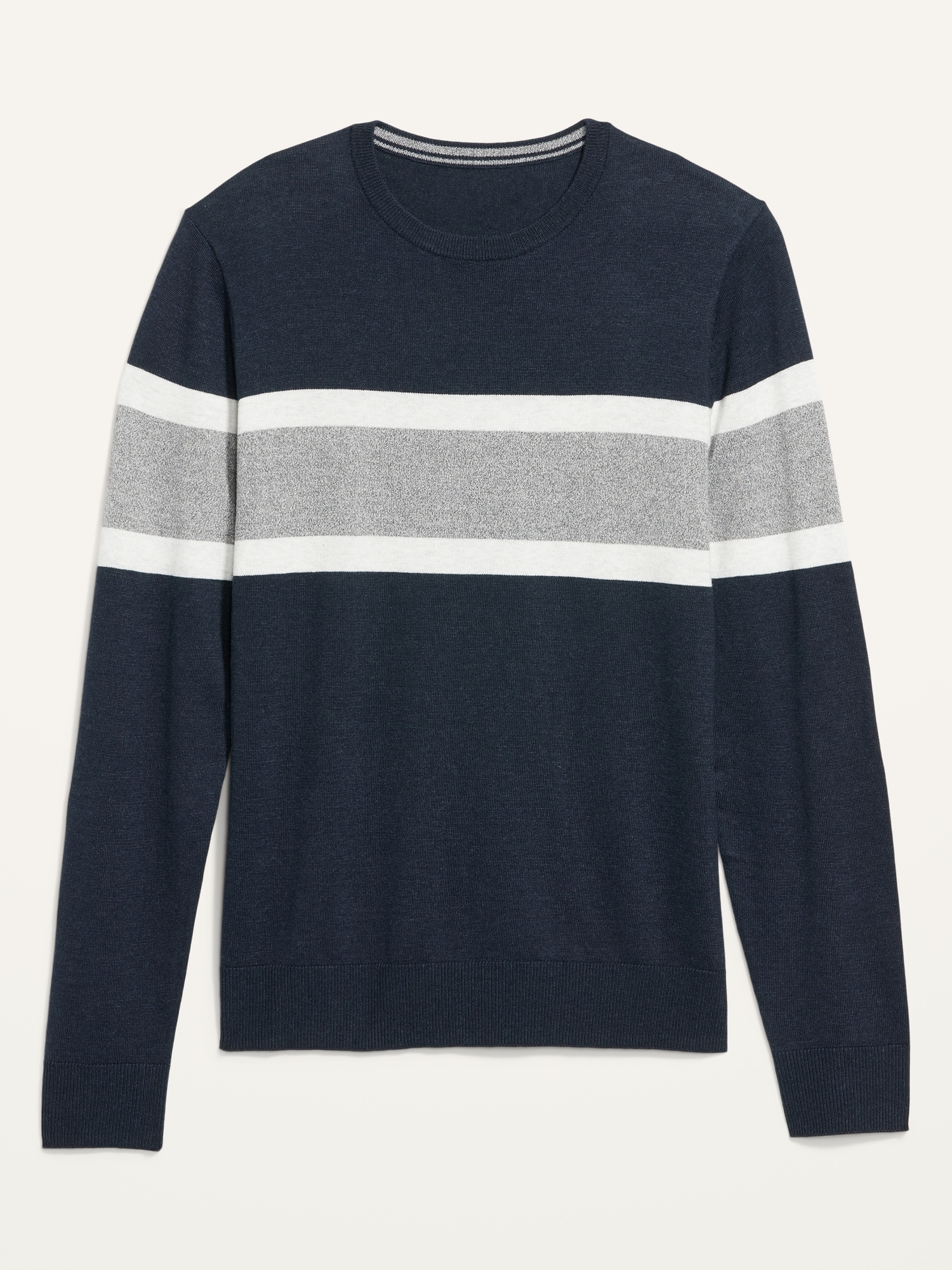 Chest-Stripe Crew-Neck Sweater for Men | Old Navy