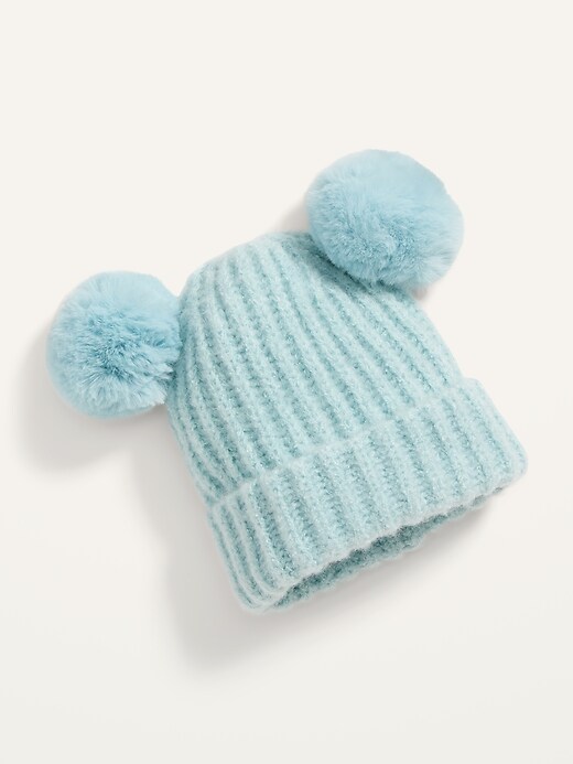 View large product image 1 of 1. Unisex Rib-Knit Pom-Pom Beanie for Baby