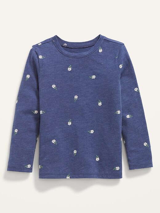 View large product image 1 of 1. Unisex Long-Sleeve Floral T-Shirt for Toddler