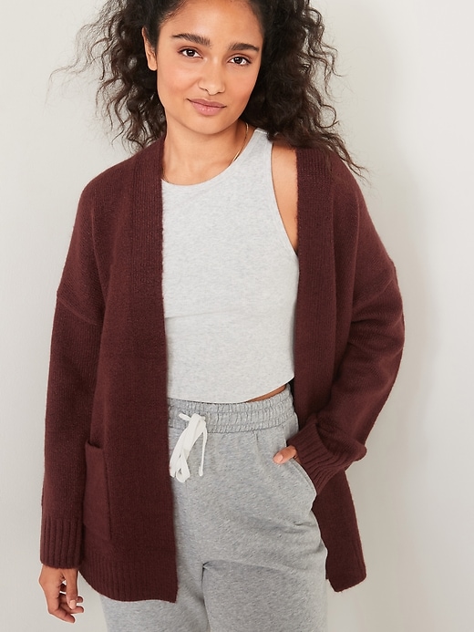 old navy brown cardigan