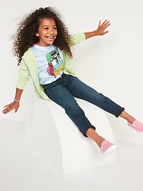 Image number 2 showing, High-Waisted O.G. Straight Built-In Tough Dark-Wash Jeans for Girls