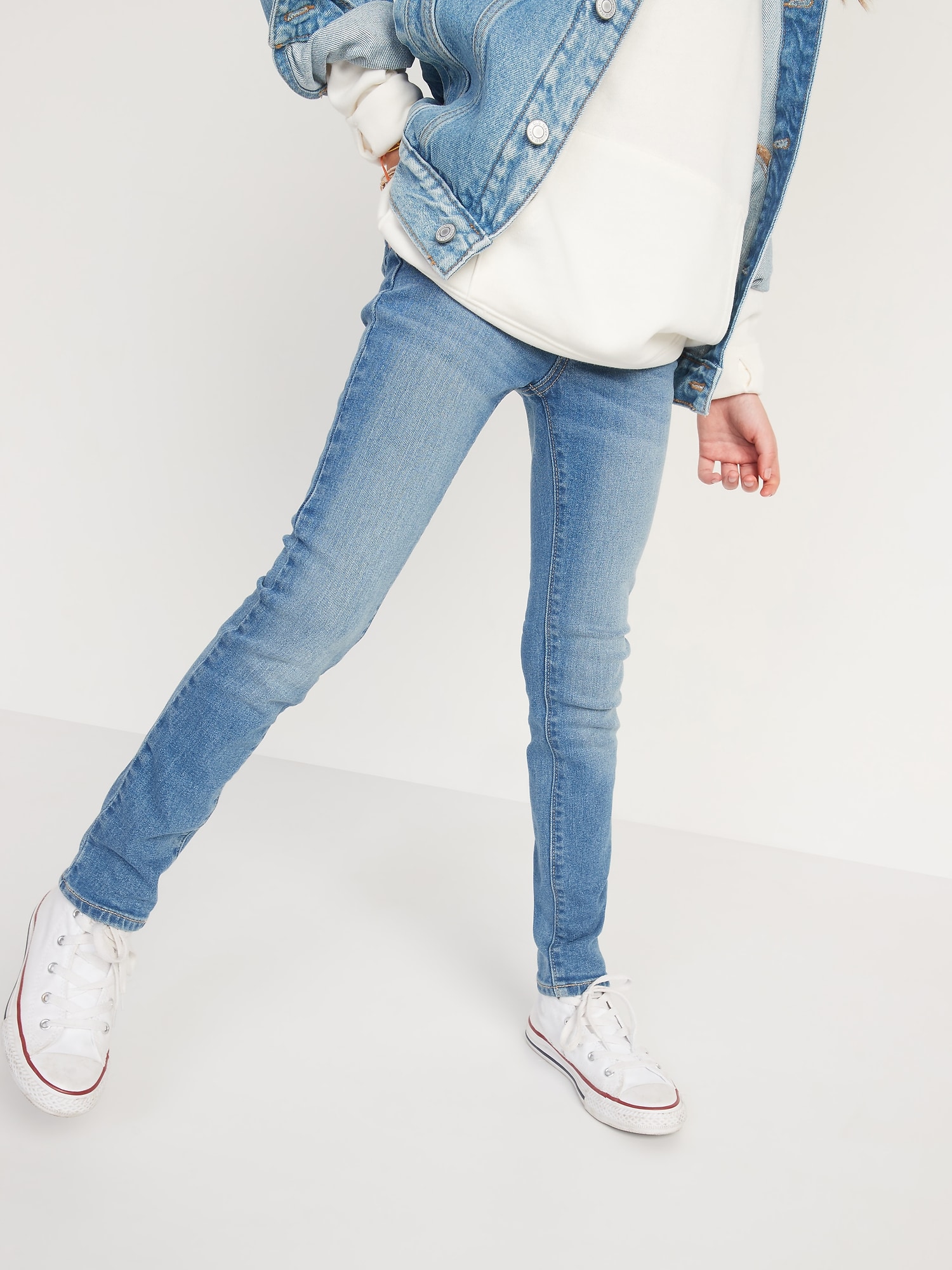 Skinny Built-In Tough Pull-On Jeans for Girls | Old Navy