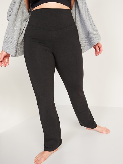 Old Navy Extra High-Waisted PowerChill Hidden-Pocket Slim Boot-Cut Pants for Women. 1