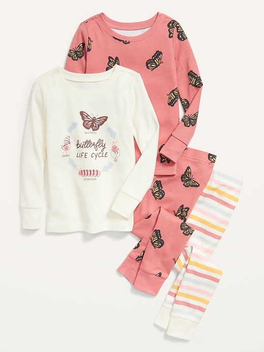 View large product image 1 of 1. Unisex 4-Piece Printed Pajama Set for Toddler & Baby