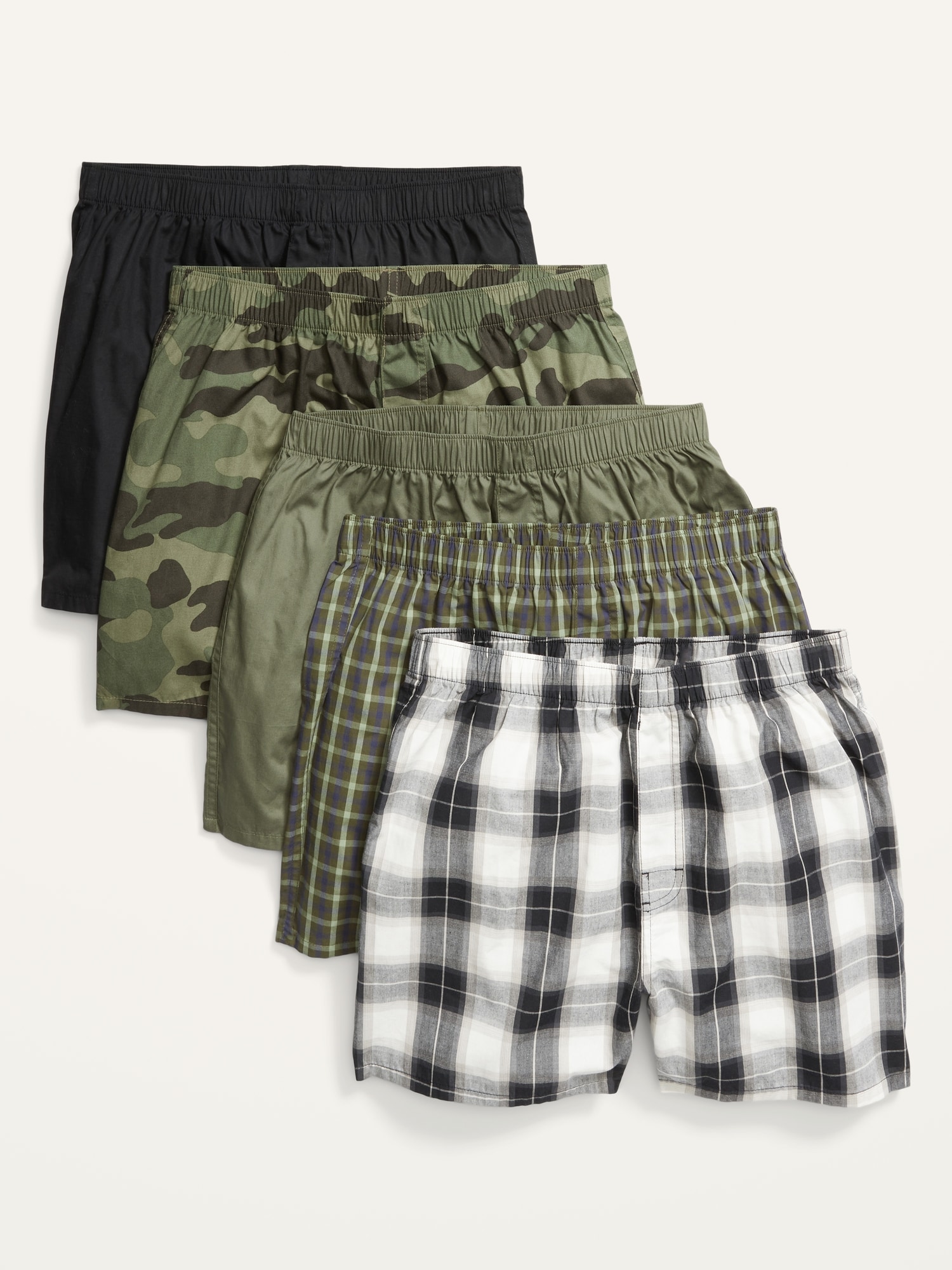 Soft-Washed Boxer Shorts 5-Pack for Men