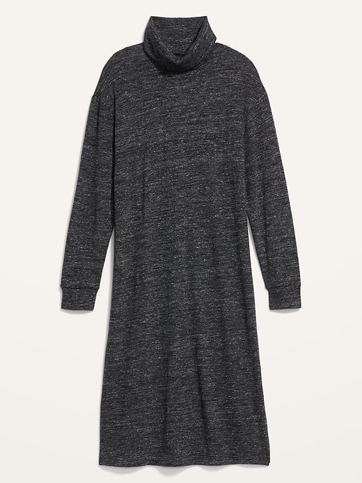 Image number 4 showing, Long-Sleeve Turtleneck Midi Sweater Shift Dress