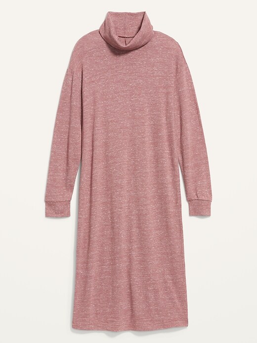 Image number 3 showing, Long-Sleeve Turtleneck Midi Sweater Shift Dress for Women