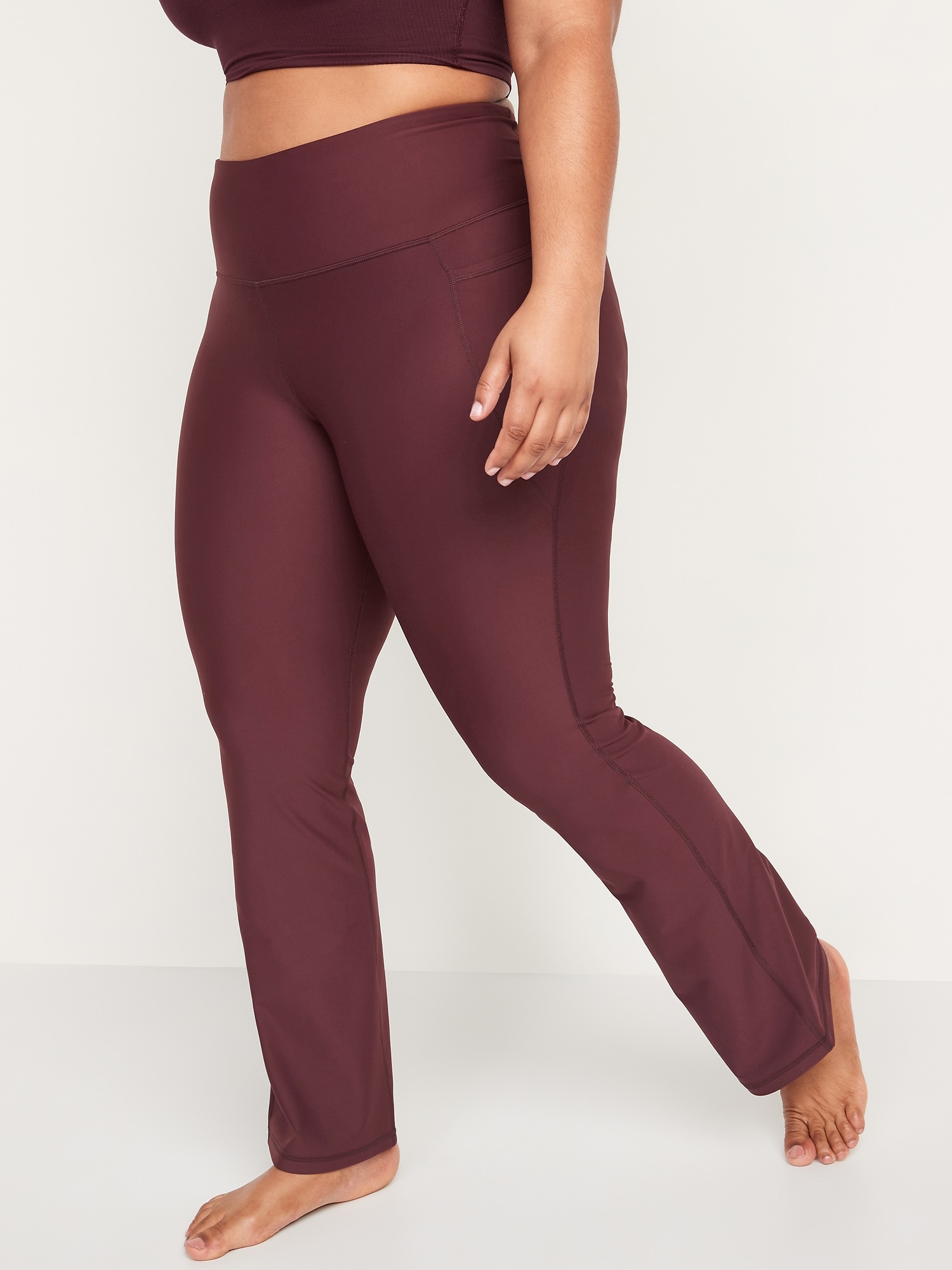 SKIMS Brown Outdoor Foldover Bootcut Leggings - ShopStyle Activewear Pants