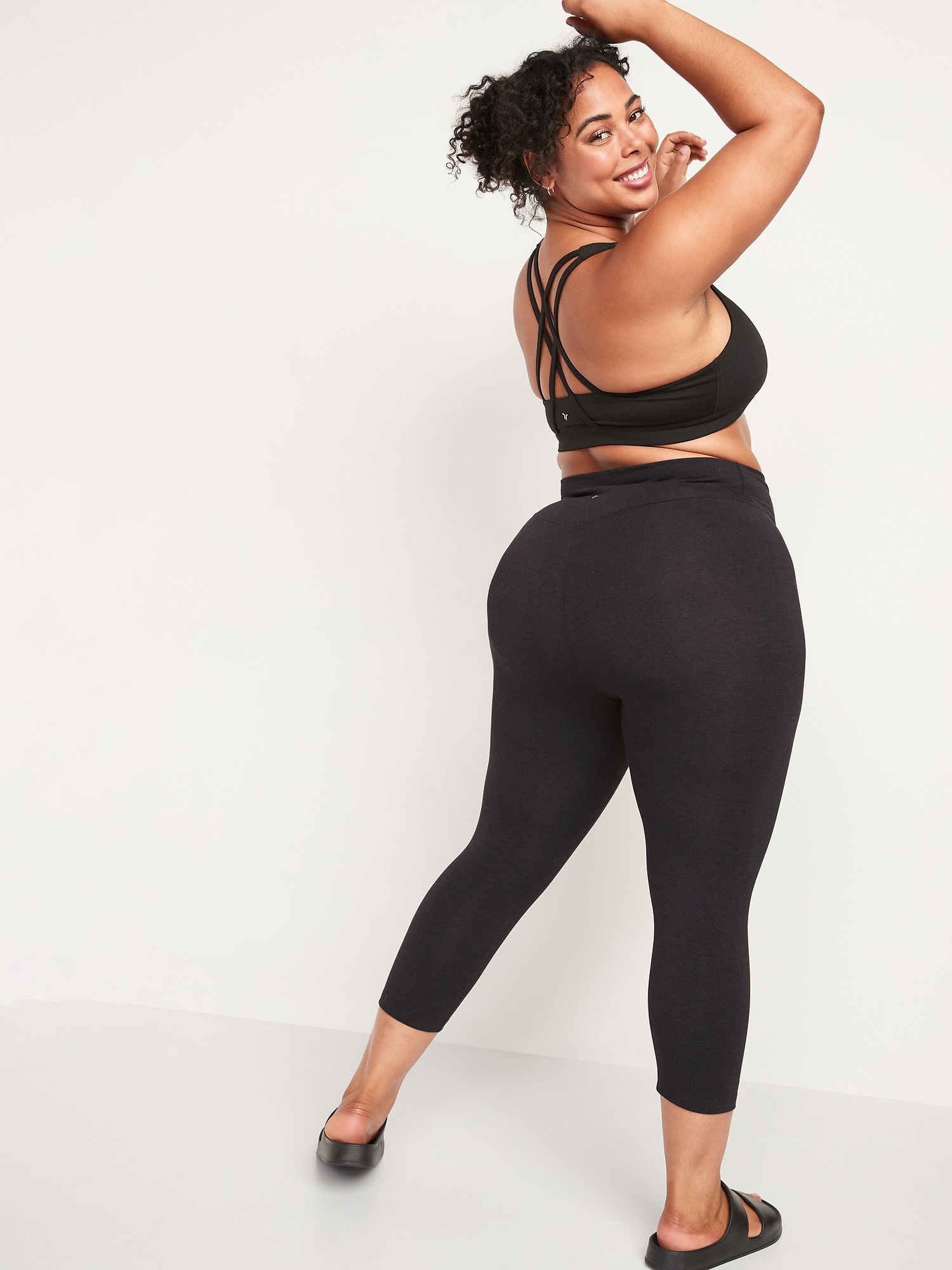 Tuff Athletics Women's Ultra Soft Higher Waist Yoga Pant (Black, X-Large)