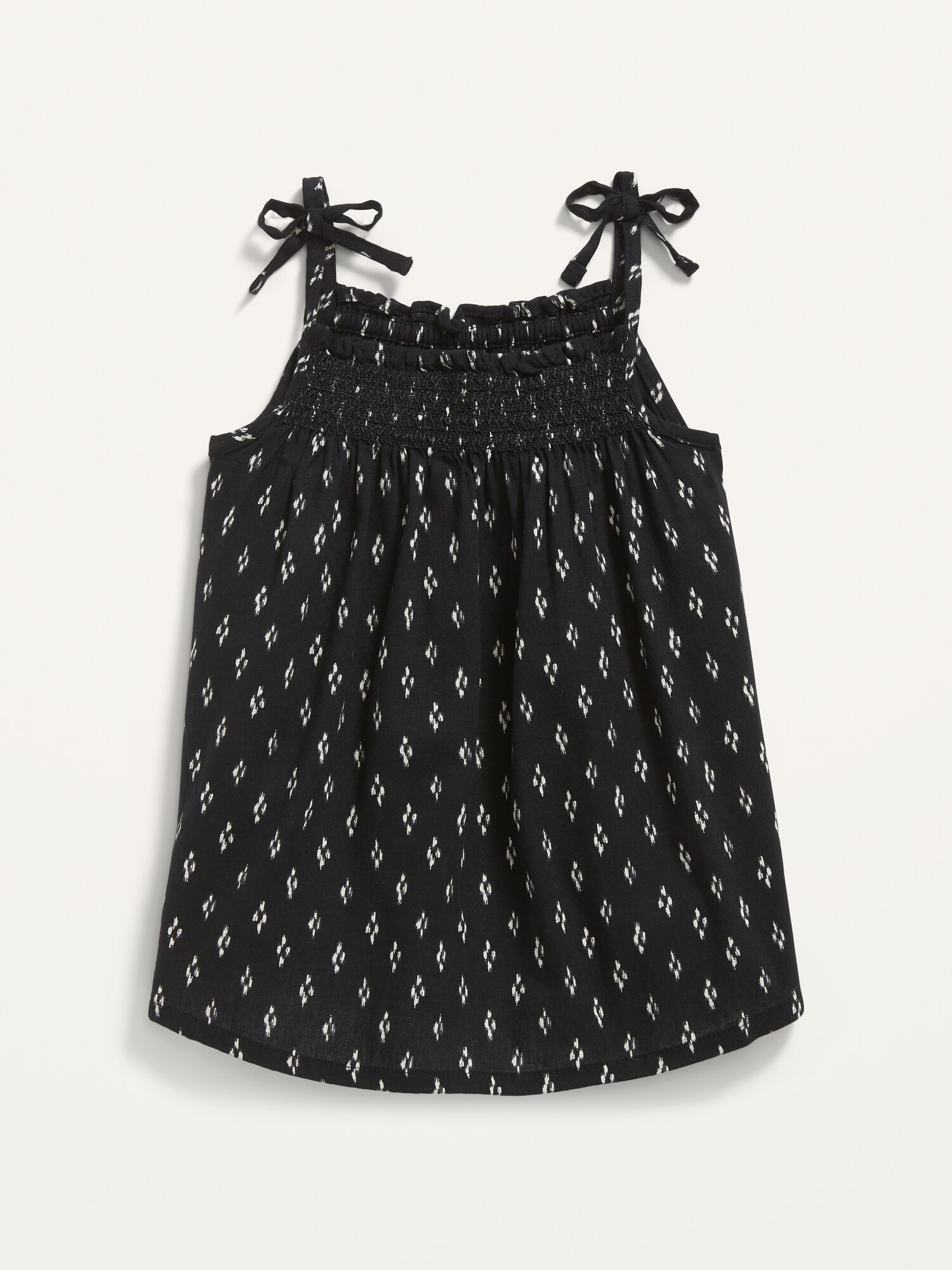 Smocked Tie-Shoulder Sleeveless Top for Toddler Girls