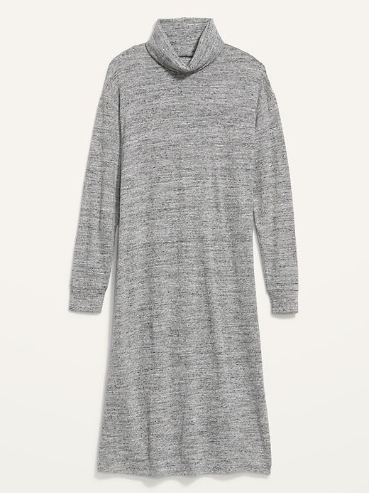 Image number 4 showing, Long-Sleeve Turtleneck Midi Sweater Shift Dress