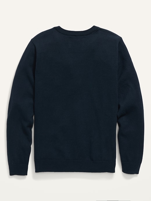View large product image 2 of 2. Solid V-Neck Sweater for Boys