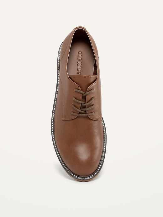 View large product image 2 of 3. Faux-Leather Derby Buck Shoes