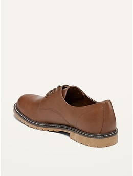 Faux-Leather Derby Buck Shoes