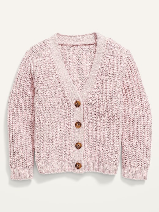 Button-Front Shaker-Stitch Sweater for Toddler Girls | Old Navy