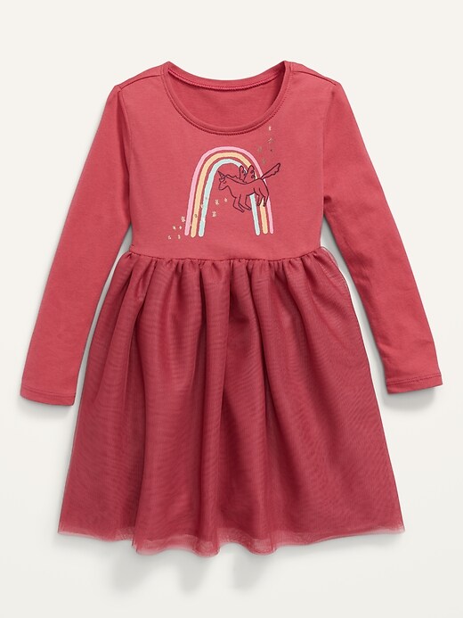 View large product image 1 of 2. Long-Sleeve Tutu Dress for Toddler Girls