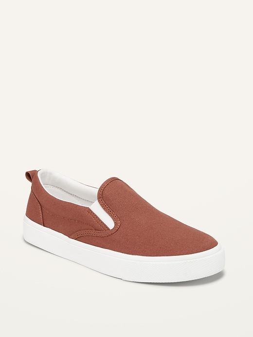 View large product image 1 of 3. Gender-Neutral Canvas Slip-Ons For Kids