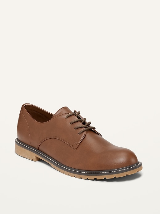View large product image 1 of 3. Faux-Leather Derby Buck Shoes