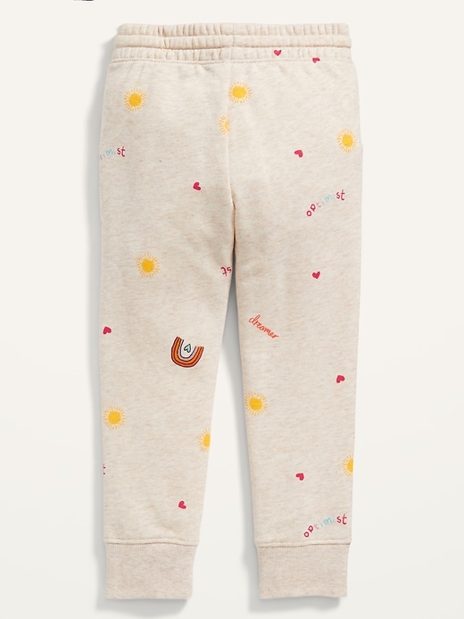 View large product image 2 of 2. Functional-Drawstring Jogger Sweatpants for Toddler Girls