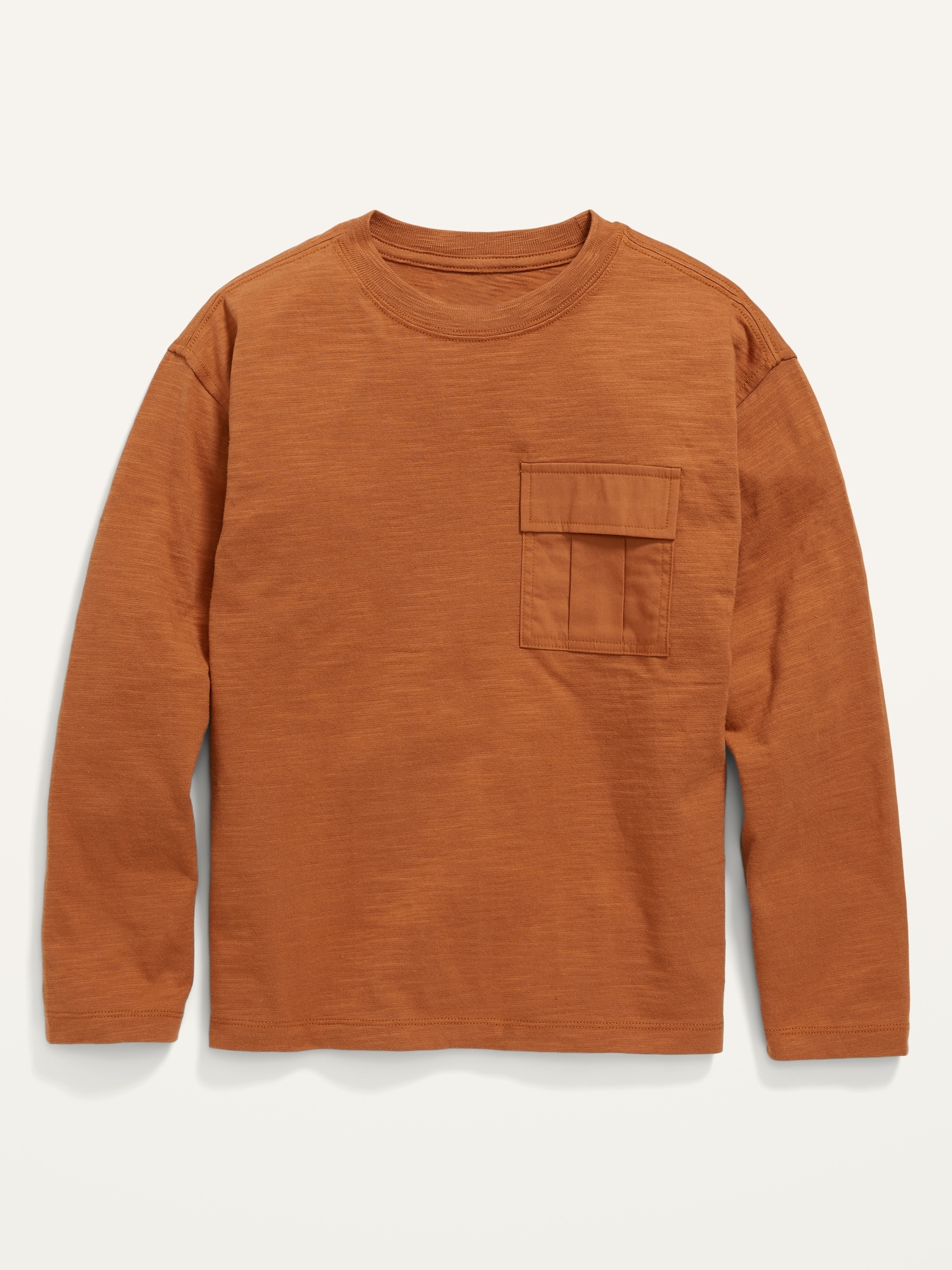 Oversized Slub-Knit Utility-Pocket T-Shirt For Boys | Old Navy