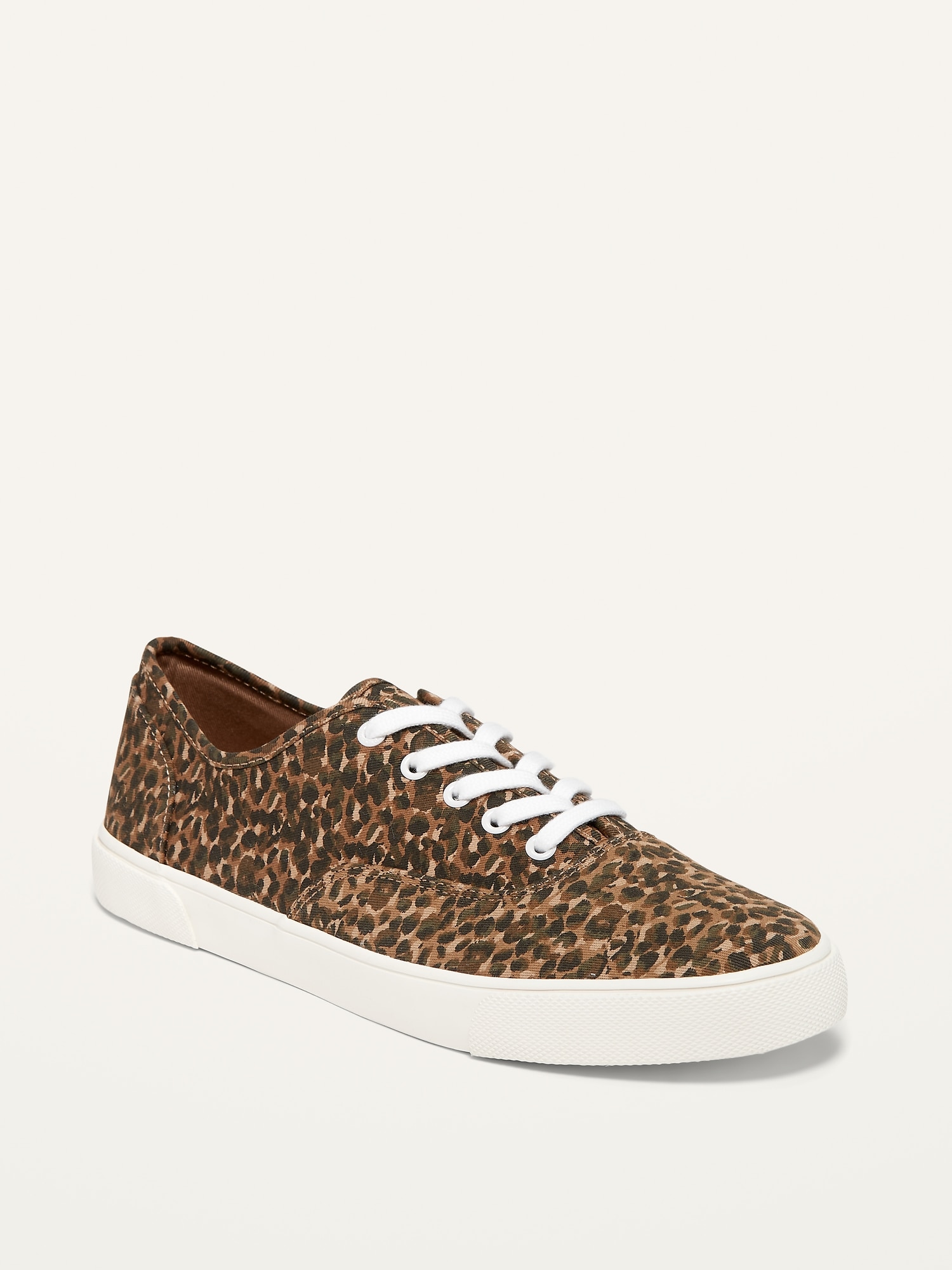 Twill Lace-Up Sneakers