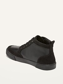Faux-Leather/Faux-Suede Sneakers for Men