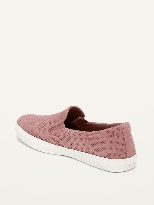 Image number 4 showing, Faux-Suede Slip-On Sneakers